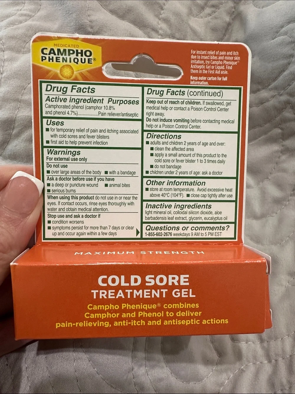 Maximum Strength Cold Sore Treatment Gel - Orange